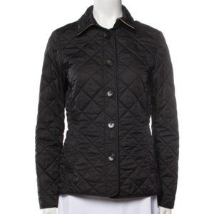 Burberry Womens Black Quilted Jackets Size S
